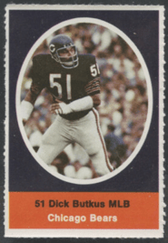 Dick Butkus 1972 Sunoco Stamp