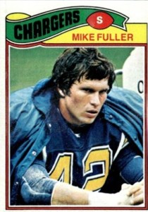 1971 Topps Football Card for Mike Fuller of the San Diego Chargers 