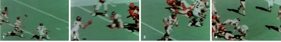 Watch a still frame montage of Rick Neuheisel scoring on a singleton in 1987