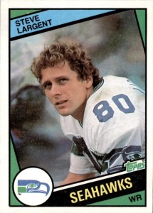 Seattle Seahawk's Steve Largent's 1984 Topps Football card