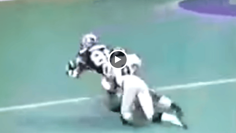 Watch video of Seattle Seahawks Steve Largent scoring singleton in 1985 against Atlanta Falcons.